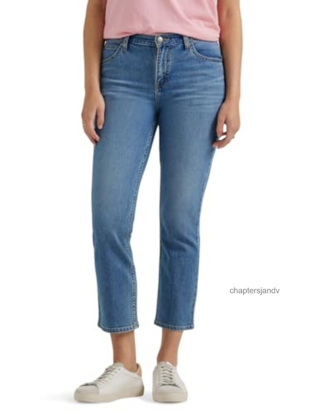 Lee Womens Legendary 23" Capri Jean Slim Fit Mid Rise Cropped